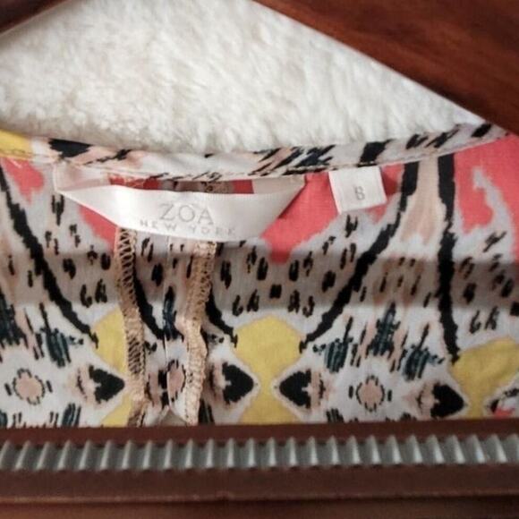 ZOA‎ Blouse Women's Small Flowy Sleeveless Boho Chic Casual Colorful Top Layers - Picture 10 of 10